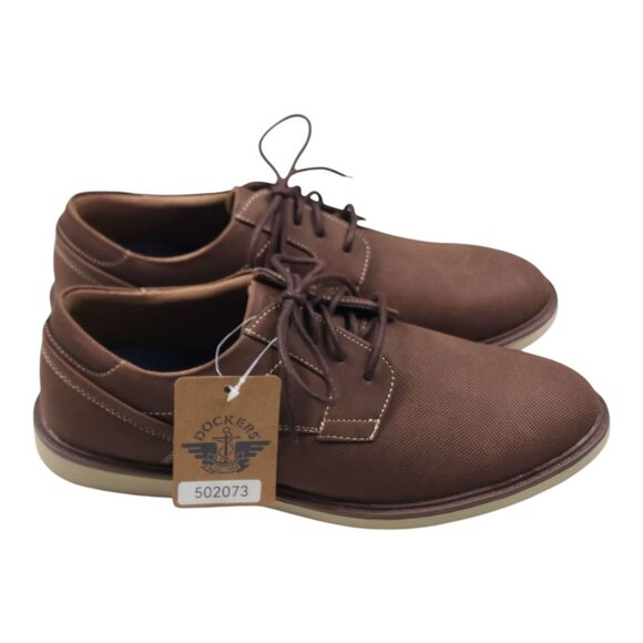 Dockers Mens Comfort Flex Brown Casual Lace-Up Shoes 9M Shock Absorbent Insole - Picture 2 of 12
